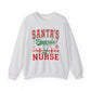 Santa"s Favorite Nurse Christmas Crewneck Sweatshirt