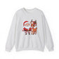 Santa and Reindeer Christmas Crewneck Sweatshirt
