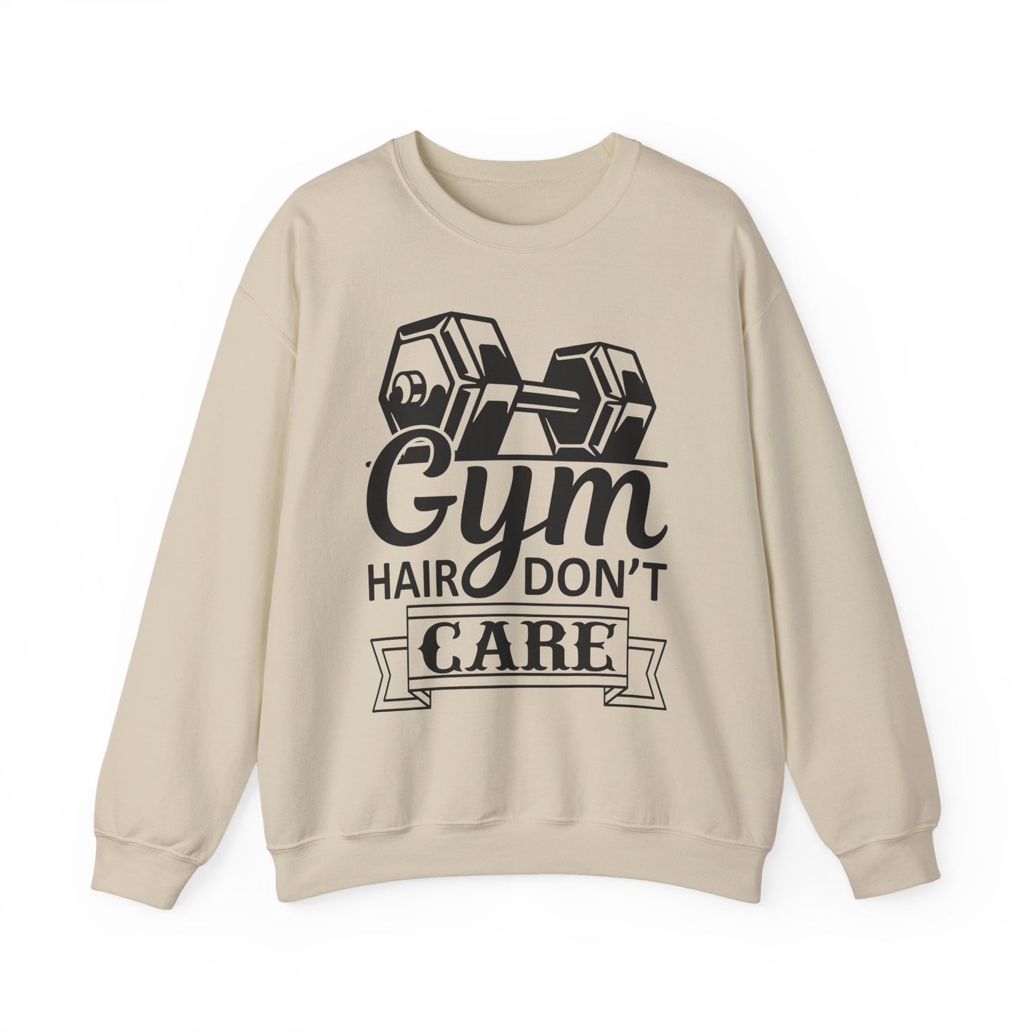 Gym Hair Don't Care Gym Crewneck Sweatshirt