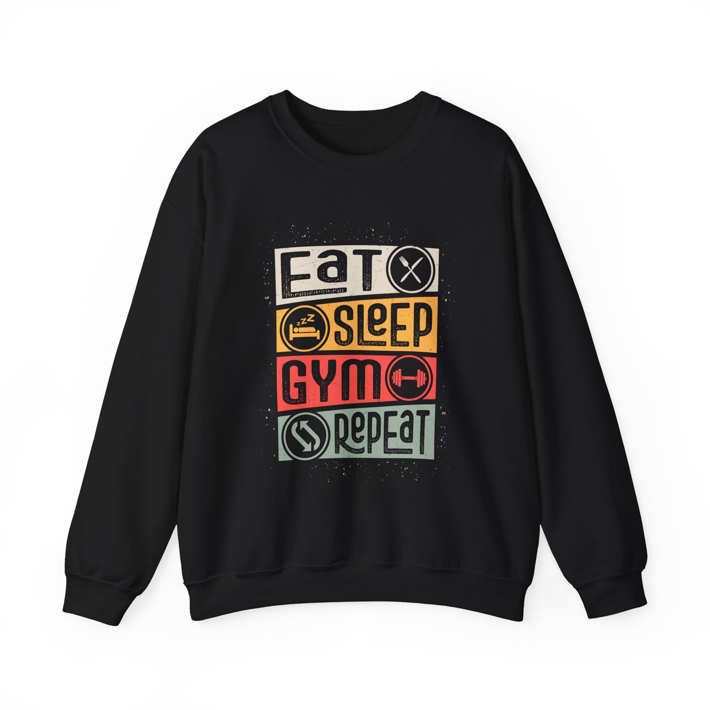 Eat Sleep Gym Repeat Gym Crewneck Sweatshirt