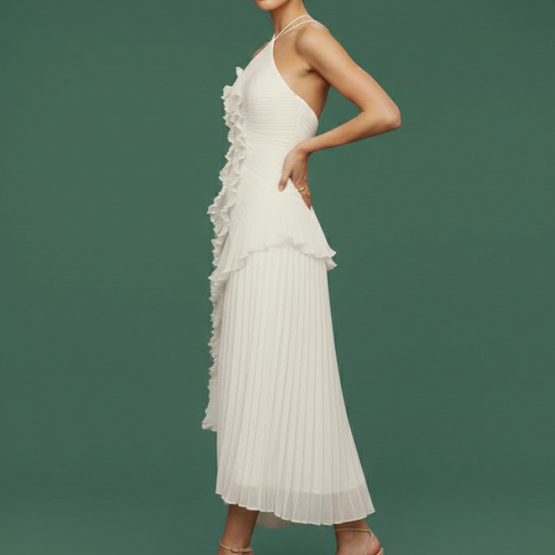 Avery - Asymmetric Pleated Dress - Samberule