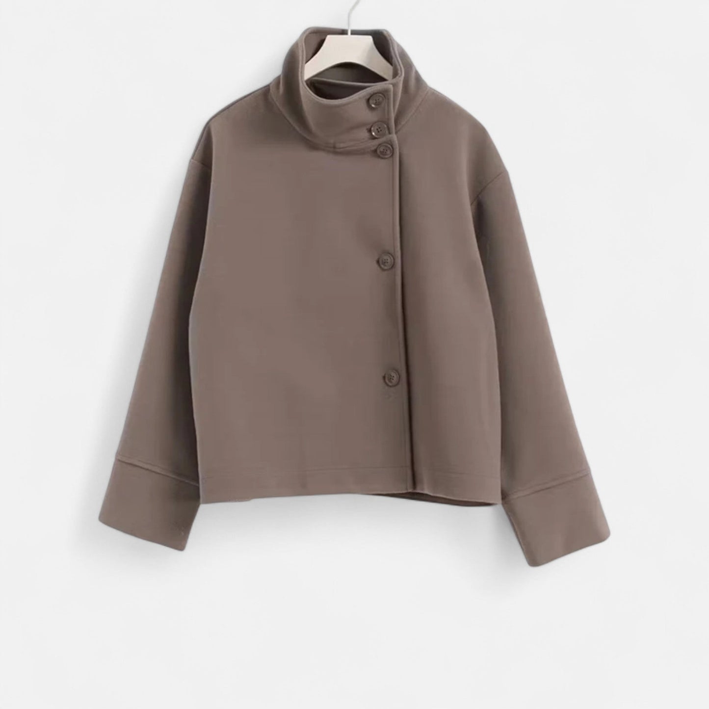Women's Short Coat with Chic High Collar - Samberule