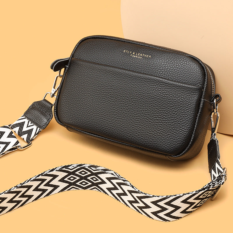 Stella - Pebbled Leather Crossbody Bag - Samberule