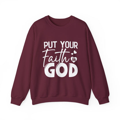 "Put Your Faith in God" Faith Crewneck Sweatshirt
