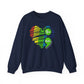 Colorful Pride Heart Mental Health Crewneck Sweatshirt