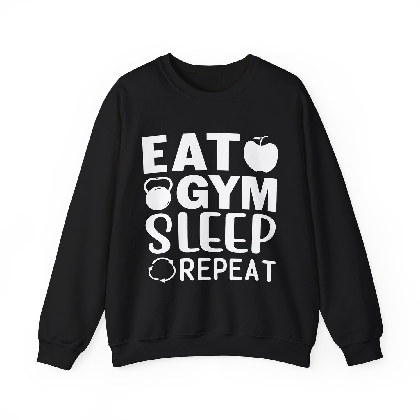 Gym Life Eat Gym Sleep Repeat Gym Crewneck Sweatshirt