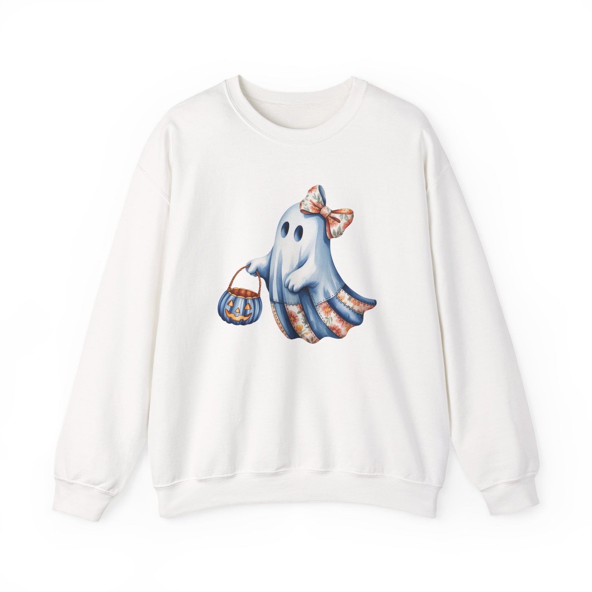 Adorable Ghost Halloween Crewneck Sweatshirt - Samberule