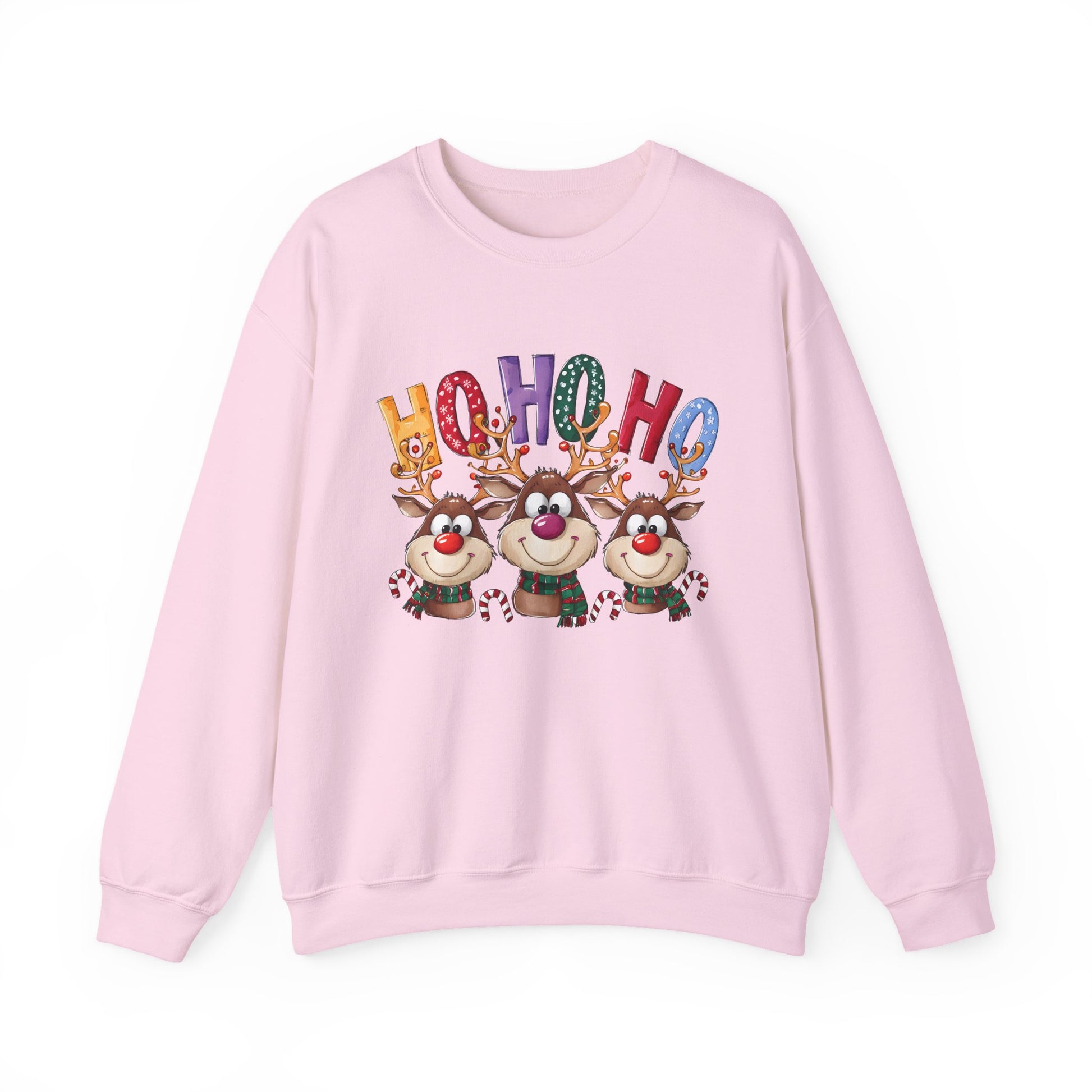 Ho Ho Ho Reindeer Christmas Crewneck Sweatshirt - Samberule