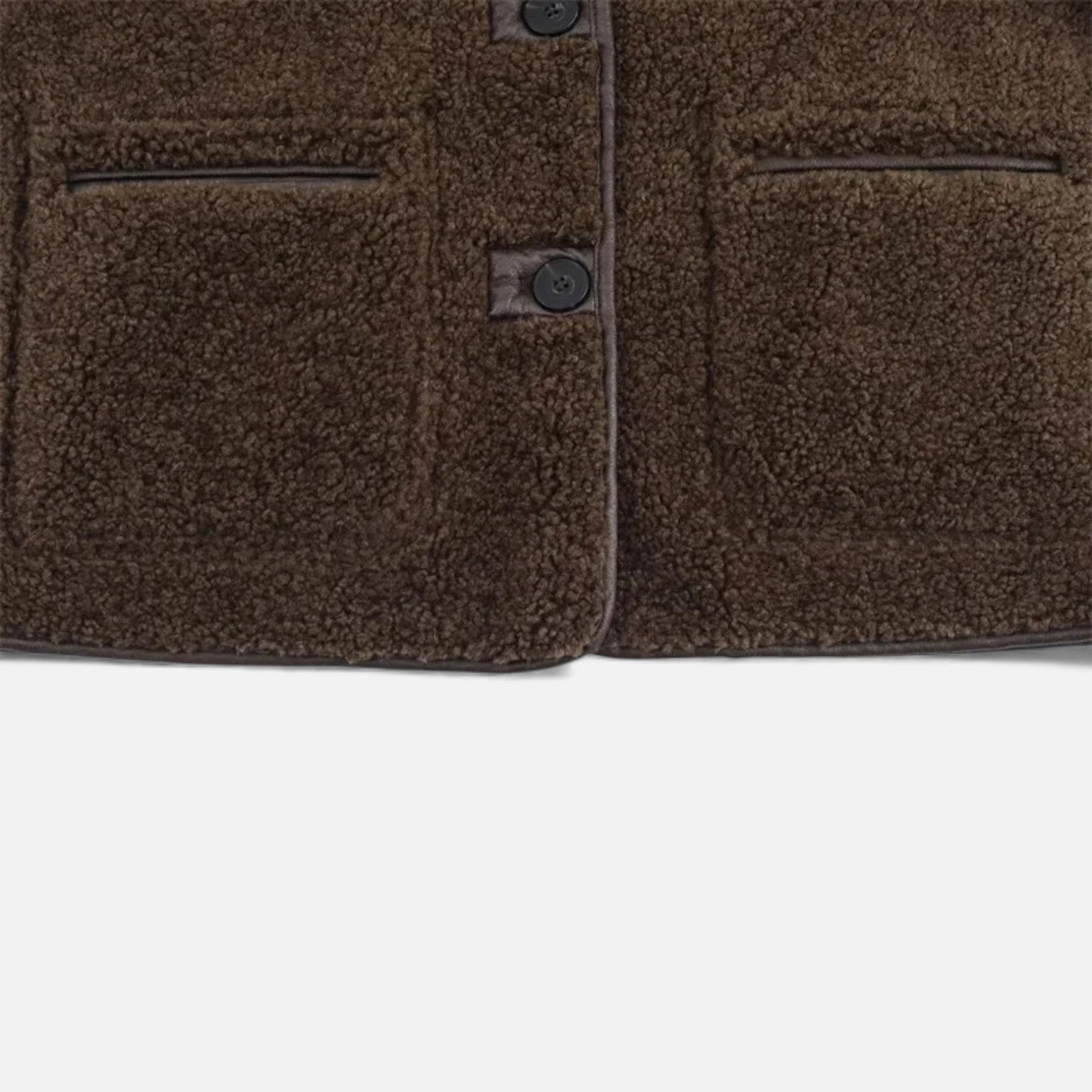 Women’s Reversible Brown Teddy Jacket - Samberule