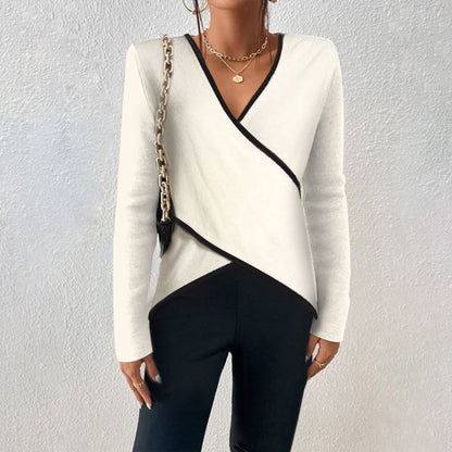 Audrey | Women Winter Wrap V Neck Sweater - Samberule