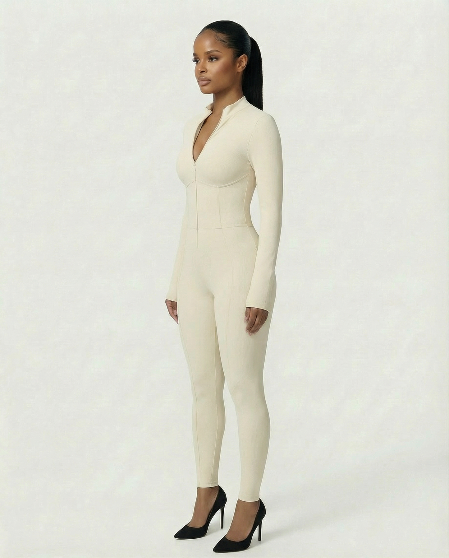 LUVINA Zip-Up Jumpsuit