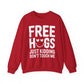 "Free Hugs Just Kidding Don't Touch Me" Sarcasm Crewneck Sweatshirt