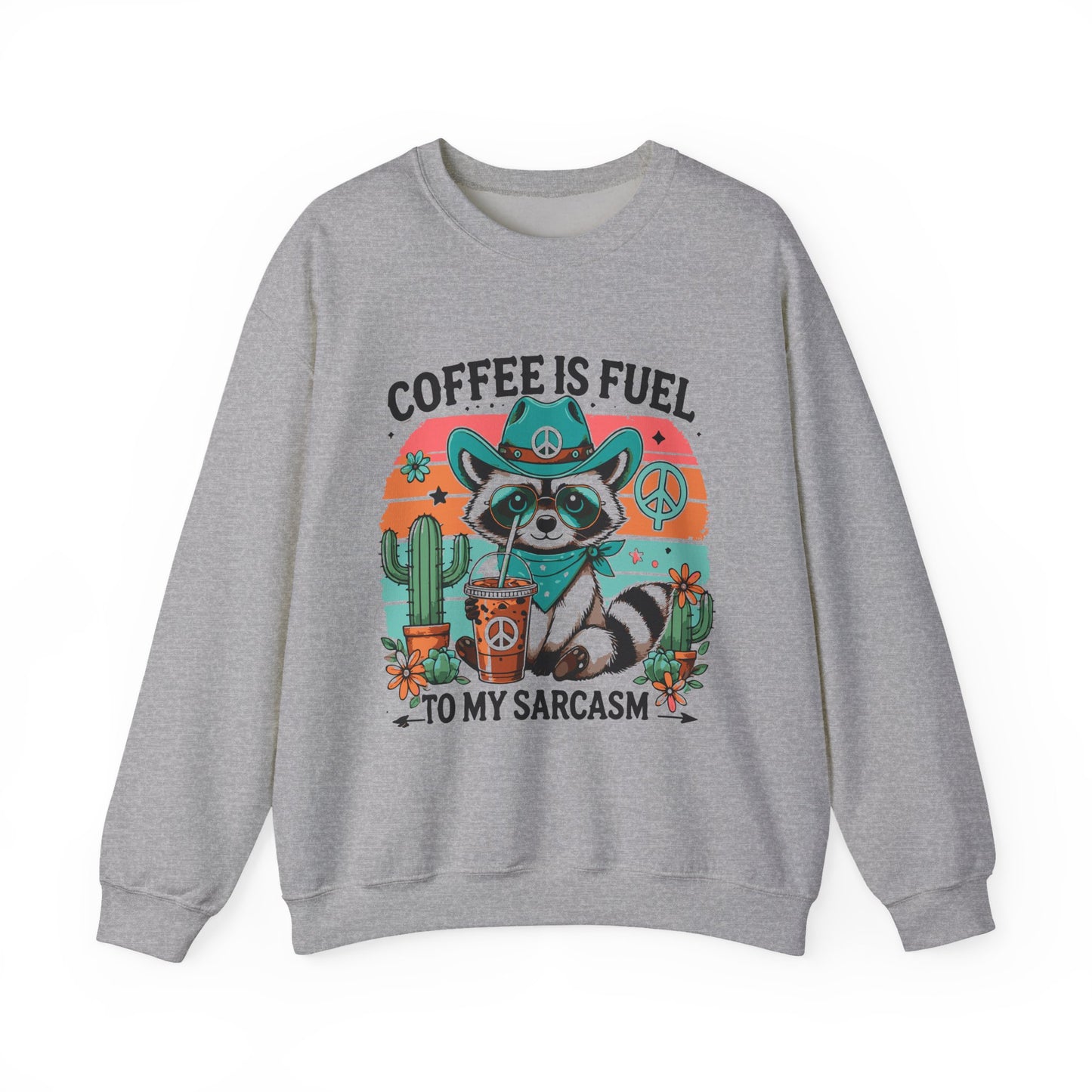 Coffee Is Fuel To My Sarcasm Crewneck Sweatshirt