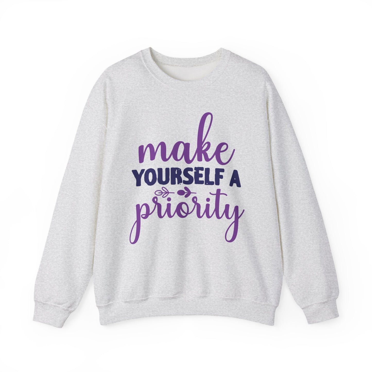 Make Yourself a Priority Mental Health Crewneck Sweatshirt