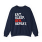 Eat Sleep Gym Repeat Gym Crewneck Sweatshirt