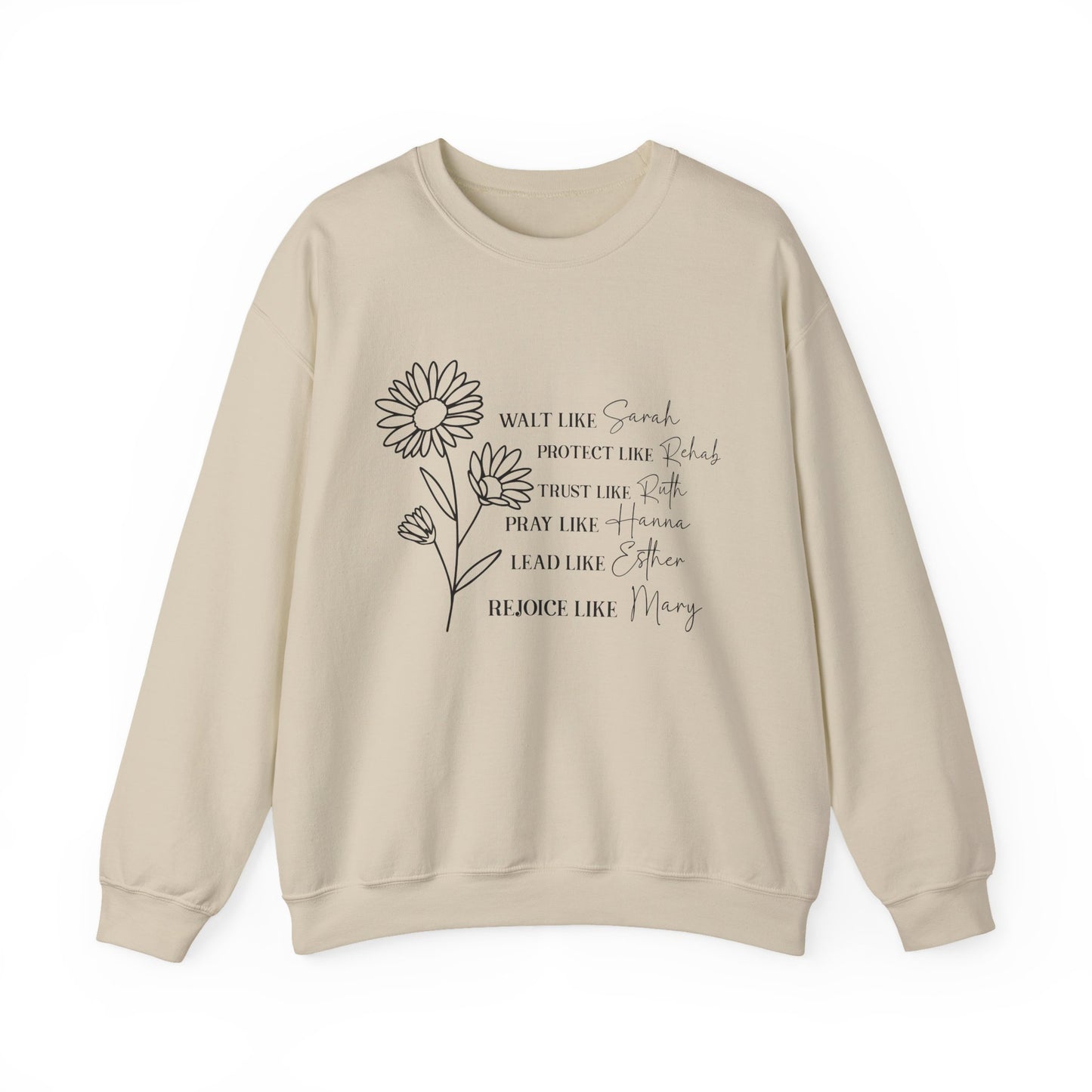 Floral Inspirational Motivational Crewneck Sweatshirt