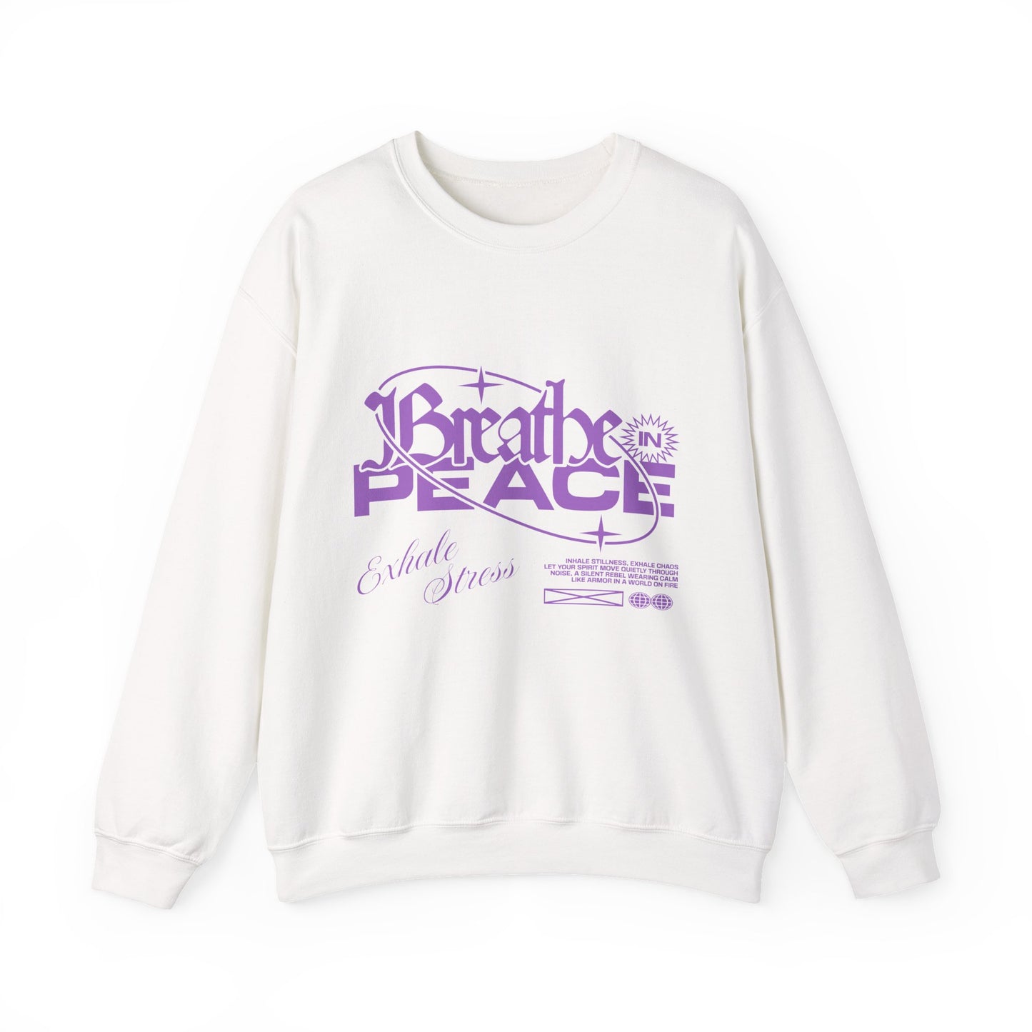 Breathe in Peace Mental Health Crewneck Sweatshirt