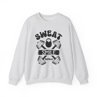 Sweat, Smile, Repeat Gym Crewneck Sweatshirt