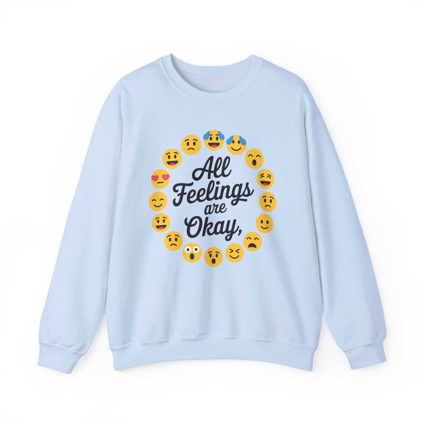 All Feelings Are Okay Mental Health Crewneck Sweatshirt
