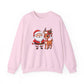Santa and Reindeer Christmas Crewneck Sweatshirt