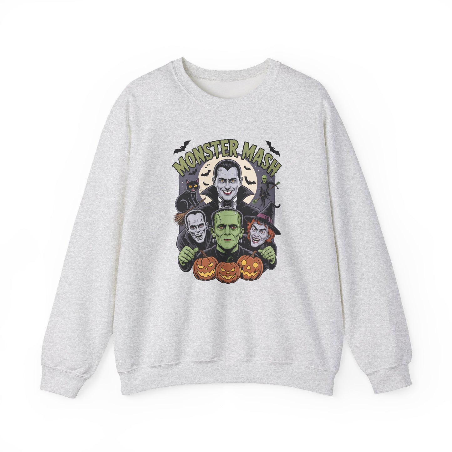 Retro Monster Mash Halloween Crewneck Sweatshirt - Samberule