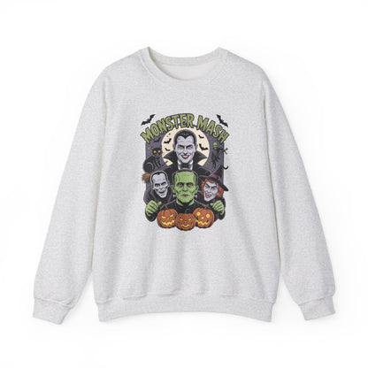 Retro Monster Mash Halloween Crewneck Sweatshirt - Samberule