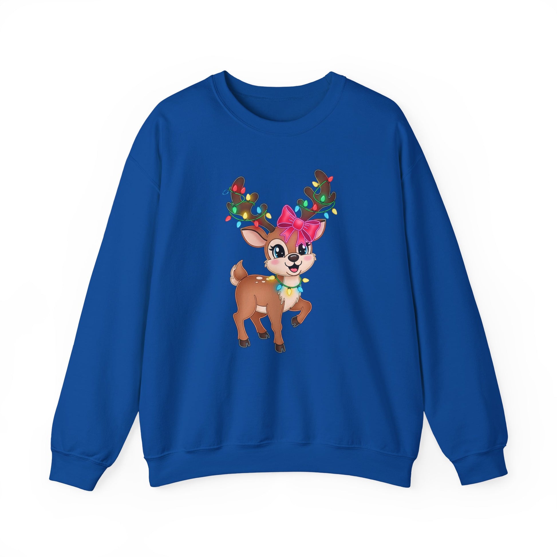 Cute Reindeer Christmas Crewneck Sweatshirt - Samberule