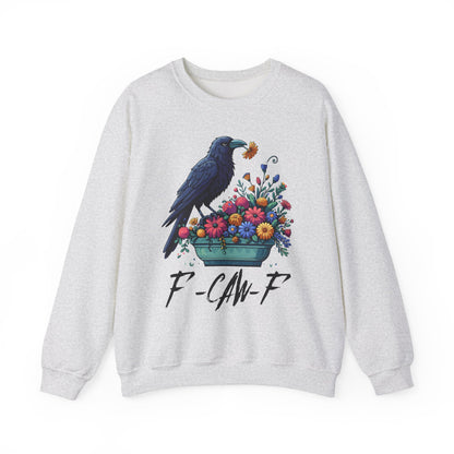 Vintage Raven Floral Halloween Crewneck Sweatshirt - Samberule