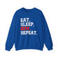 Eat Sleep Gym Repeat Gym Crewneck Sweatshirt