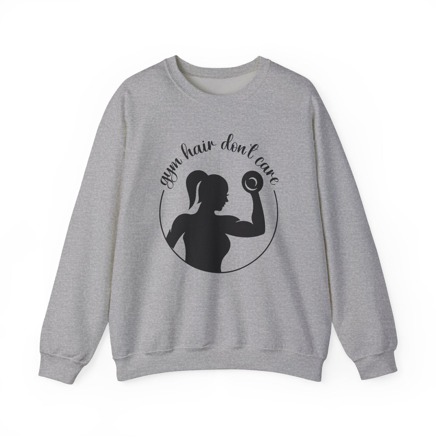Gym Hair Don't Care Gym Crewneck Sweatshirt