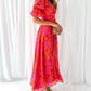 DERANA | Pink Red Maxi Dress - Samberule