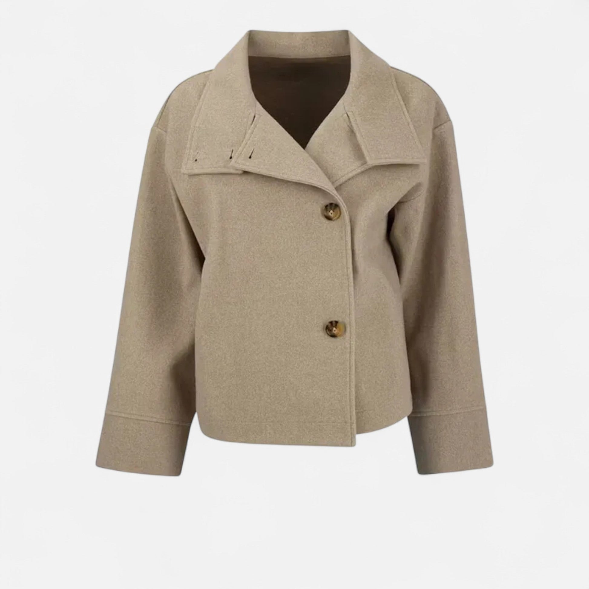 Women's Short Coat with Chic High Collar - Samberule
