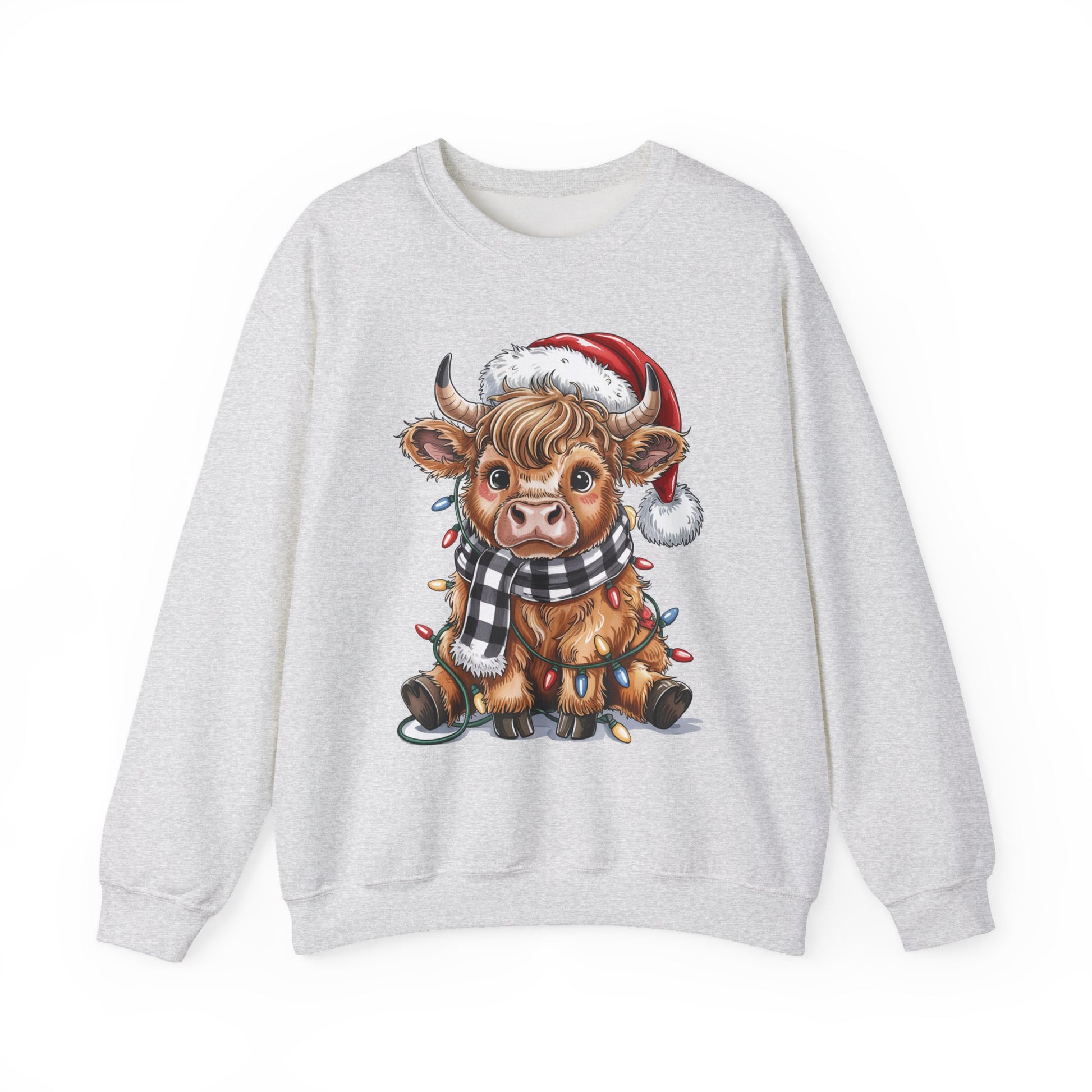 Festive Highland Cow Christmas Crewneck Sweatshirt - Samberule