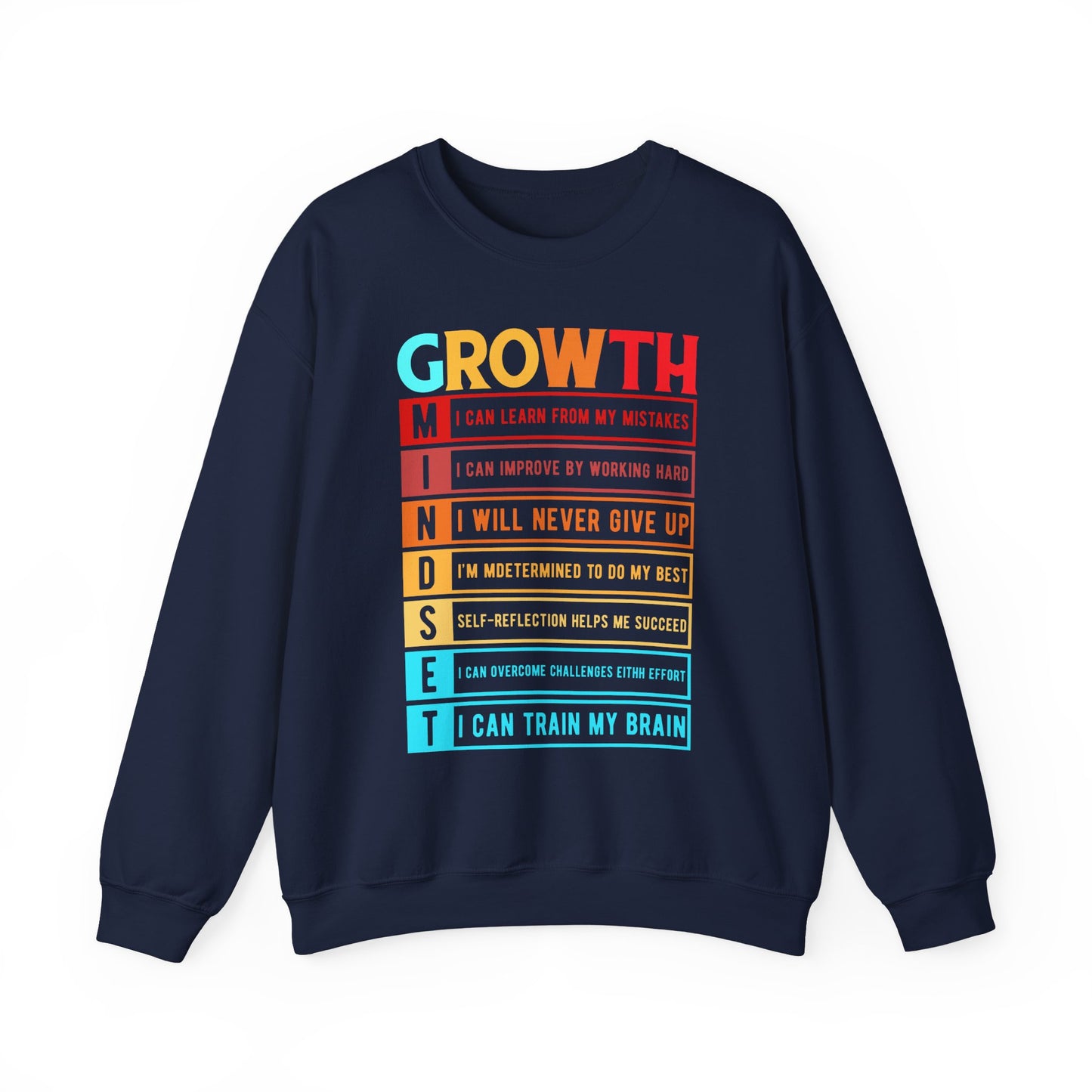 Mindset Growth Motivational Crewneck Sweatshirt