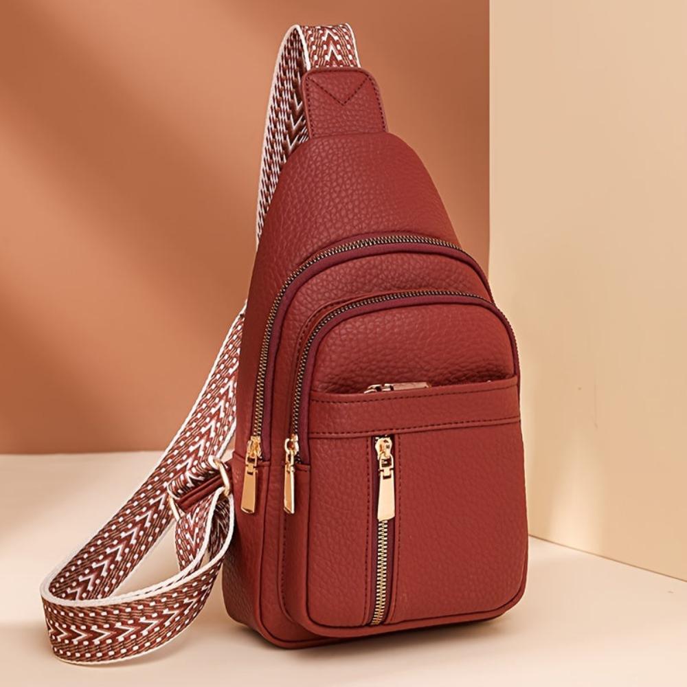 Margaret - Vegan Leather Sling Crossbody Bag - Samberule