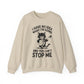 Whimsical Cat Sarcasm Crewneck Sweatshirt