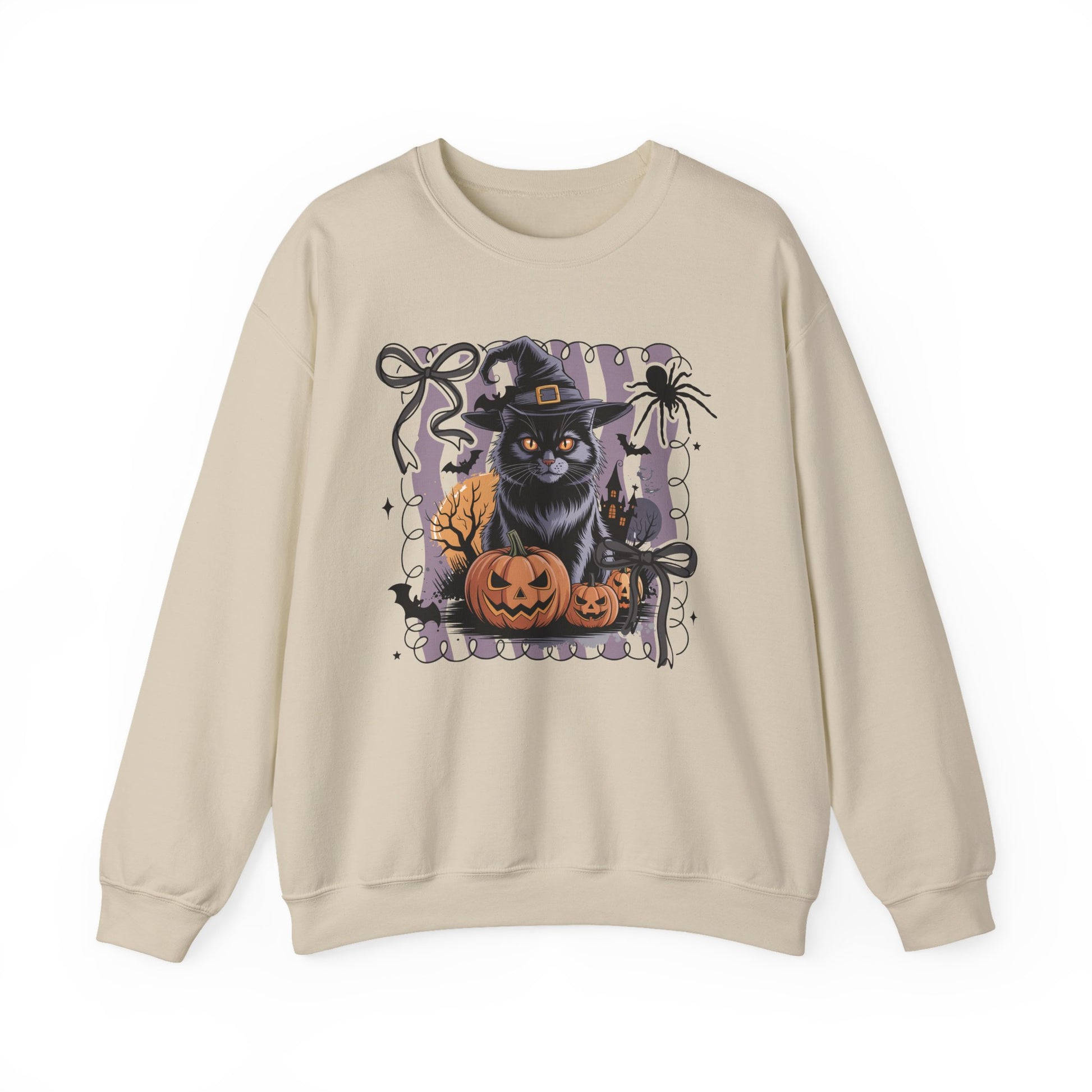 Spooky Cat Halloween Crewneck Sweatshirt - Samberule