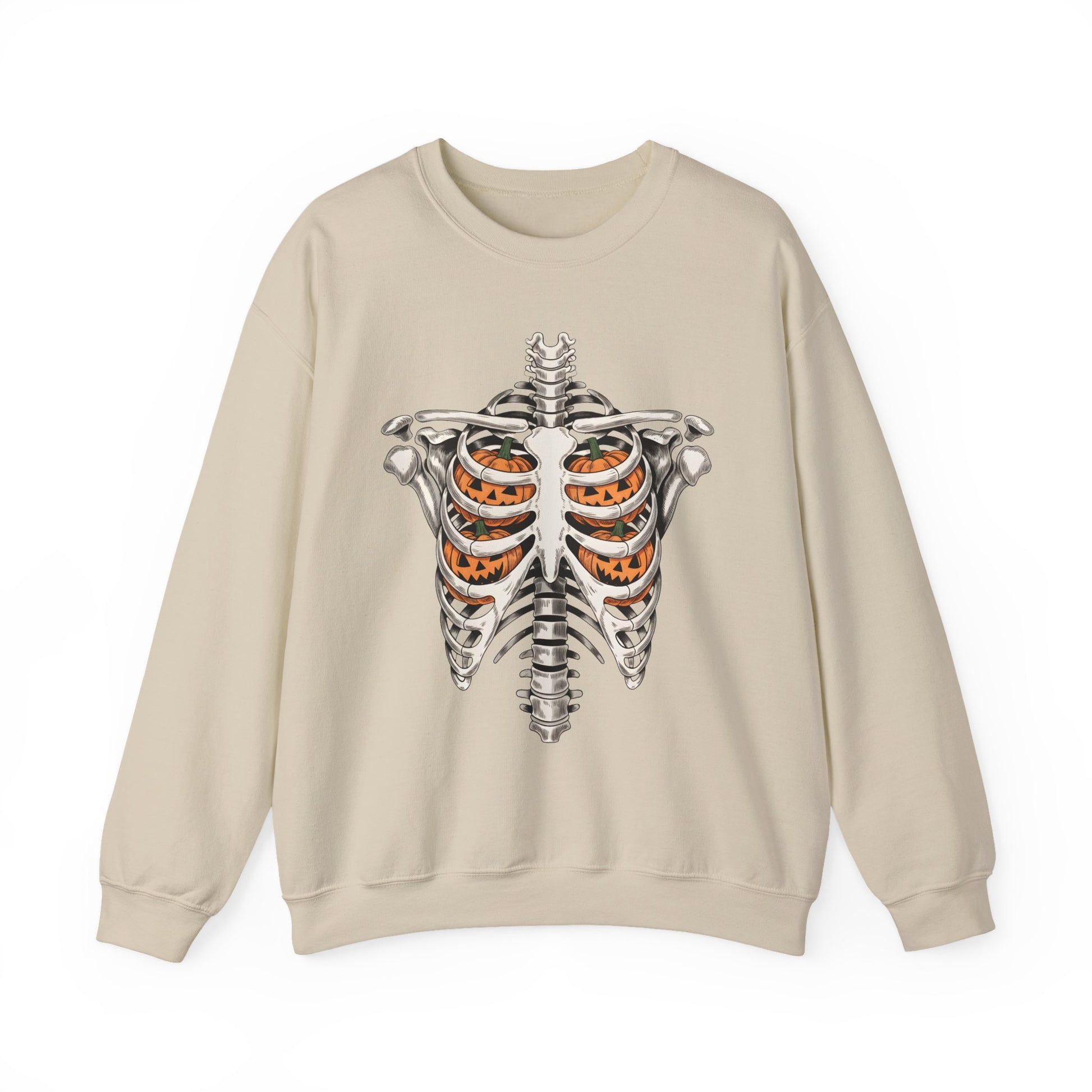 Skeletal Pumpkin Halloween Crewneck Sweatshirt - Samberule