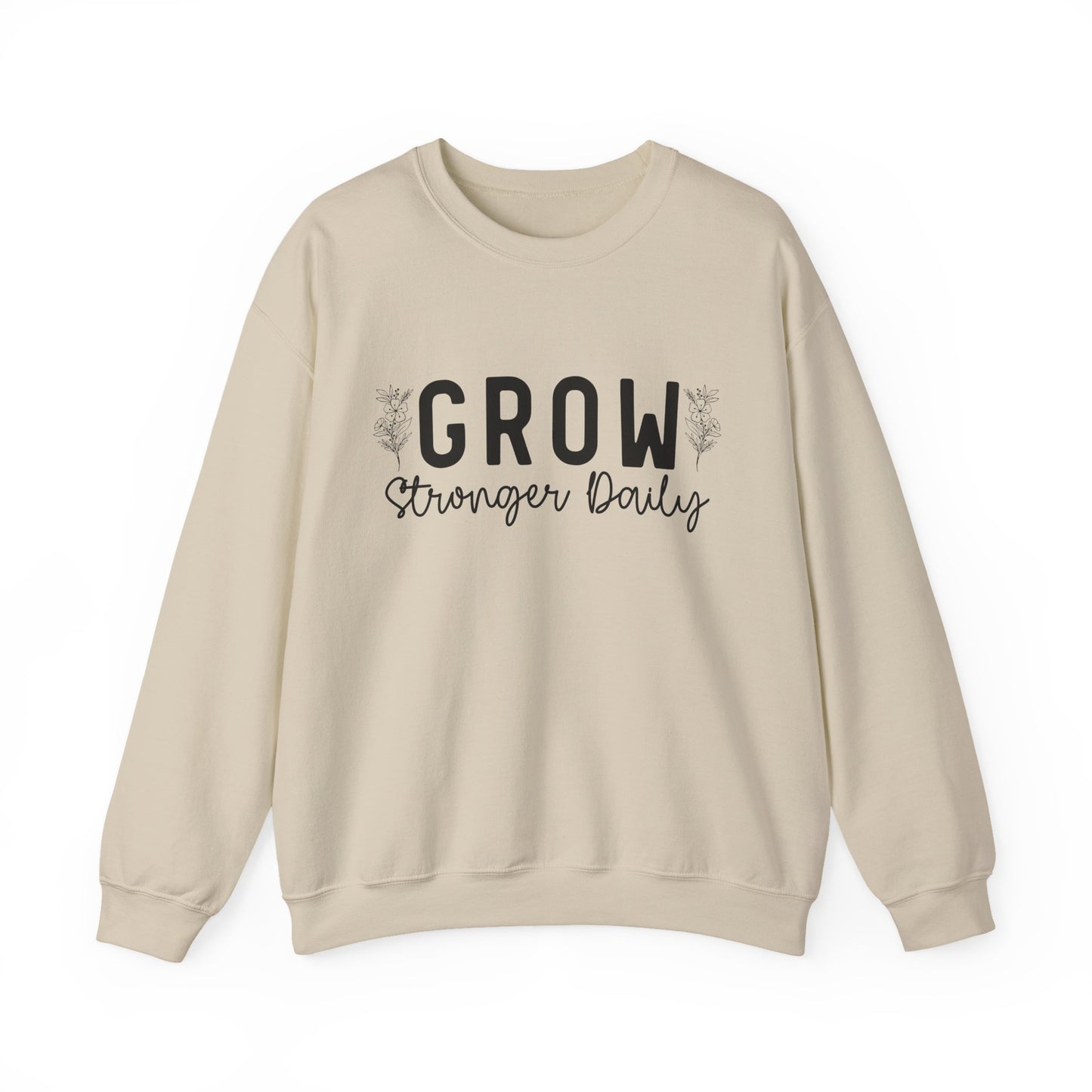 Grow Stronger Daily Mental Health Crewneck Sweatshirt
