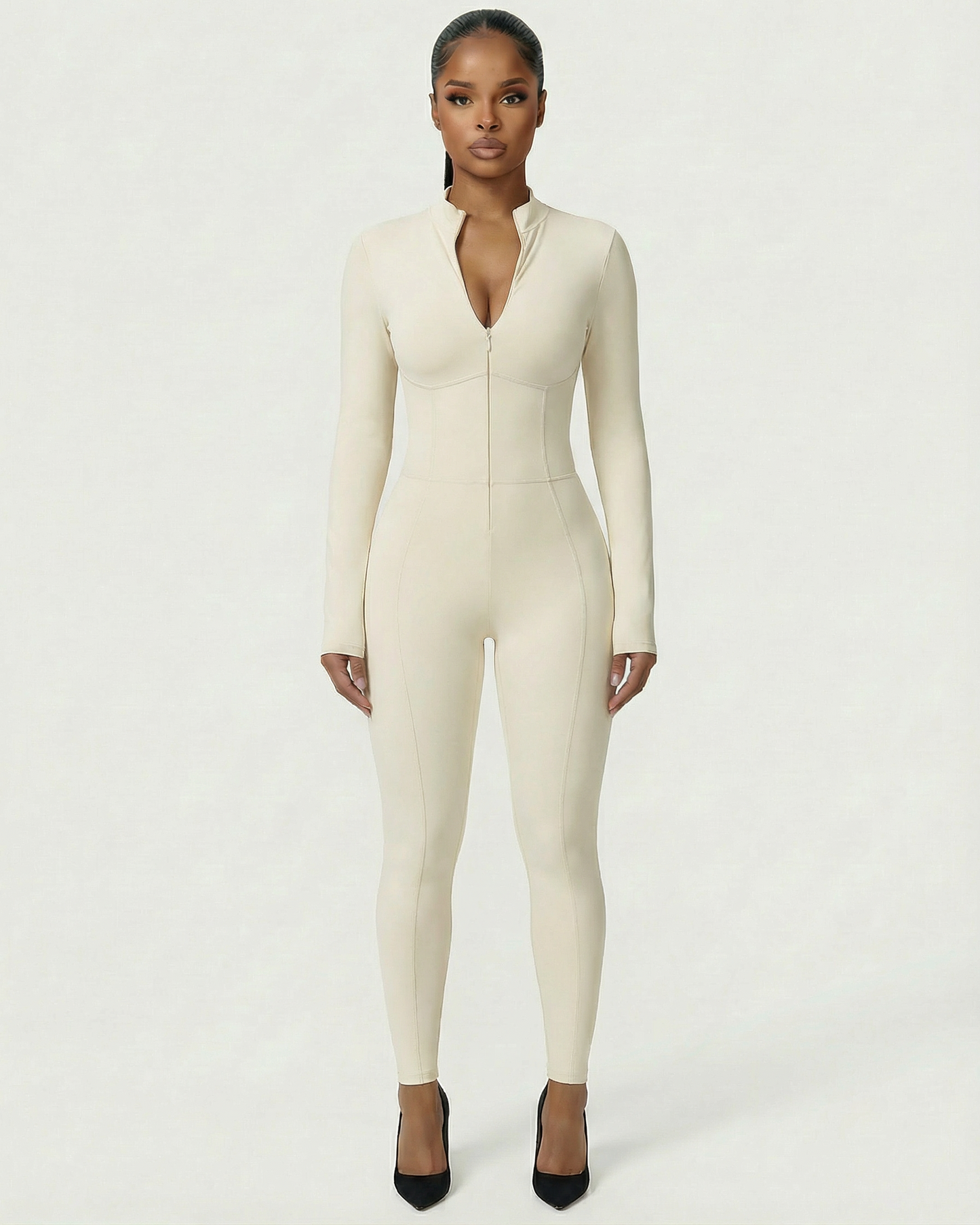 LUVINA Zip-Up Jumpsuit