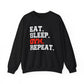 Eat Sleep Gym Repeat Gym Crewneck Sweatshirt
