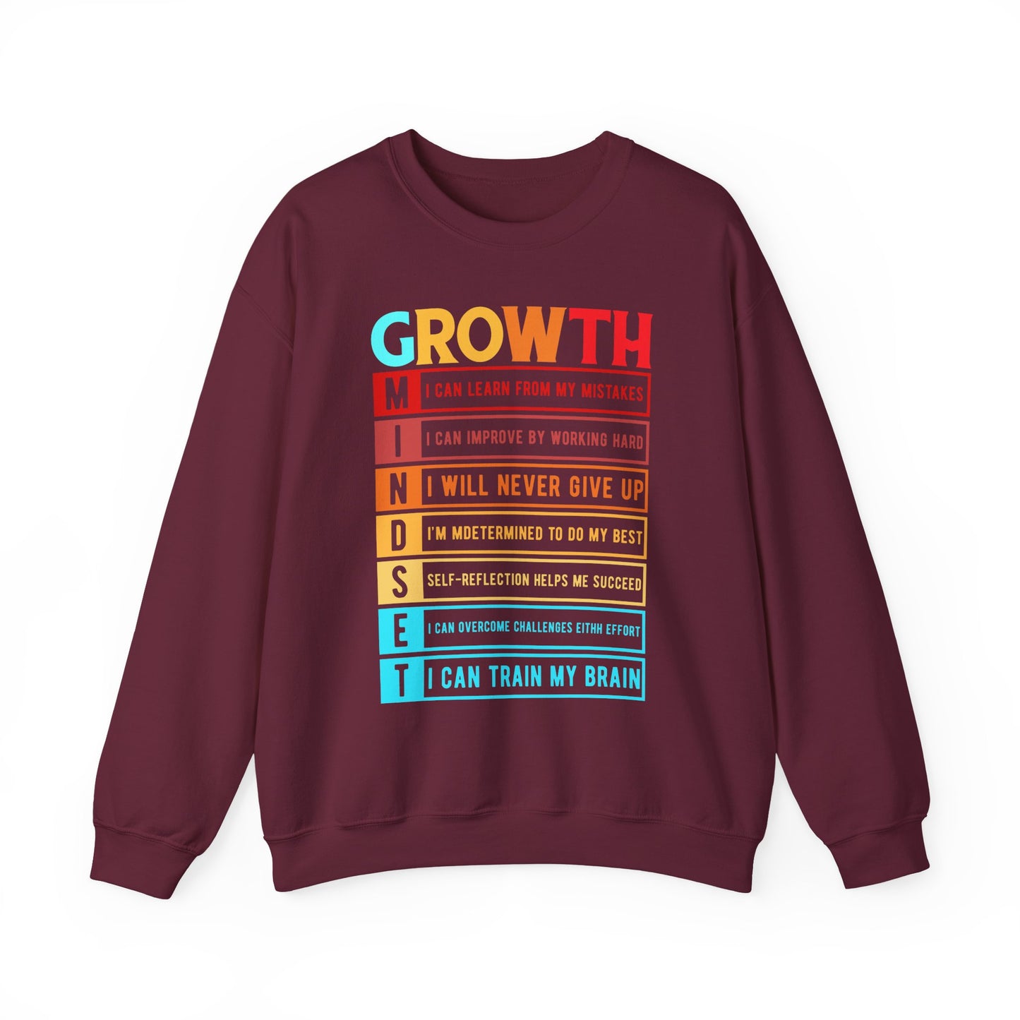 Mindset Growth Motivational Crewneck Sweatshirt