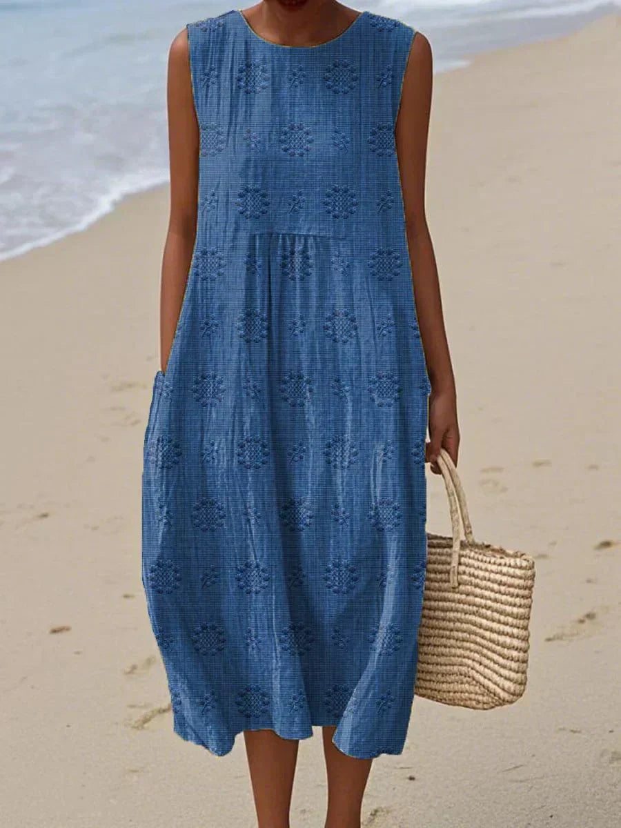 Olivia – Printed Midi Dress - Samberule