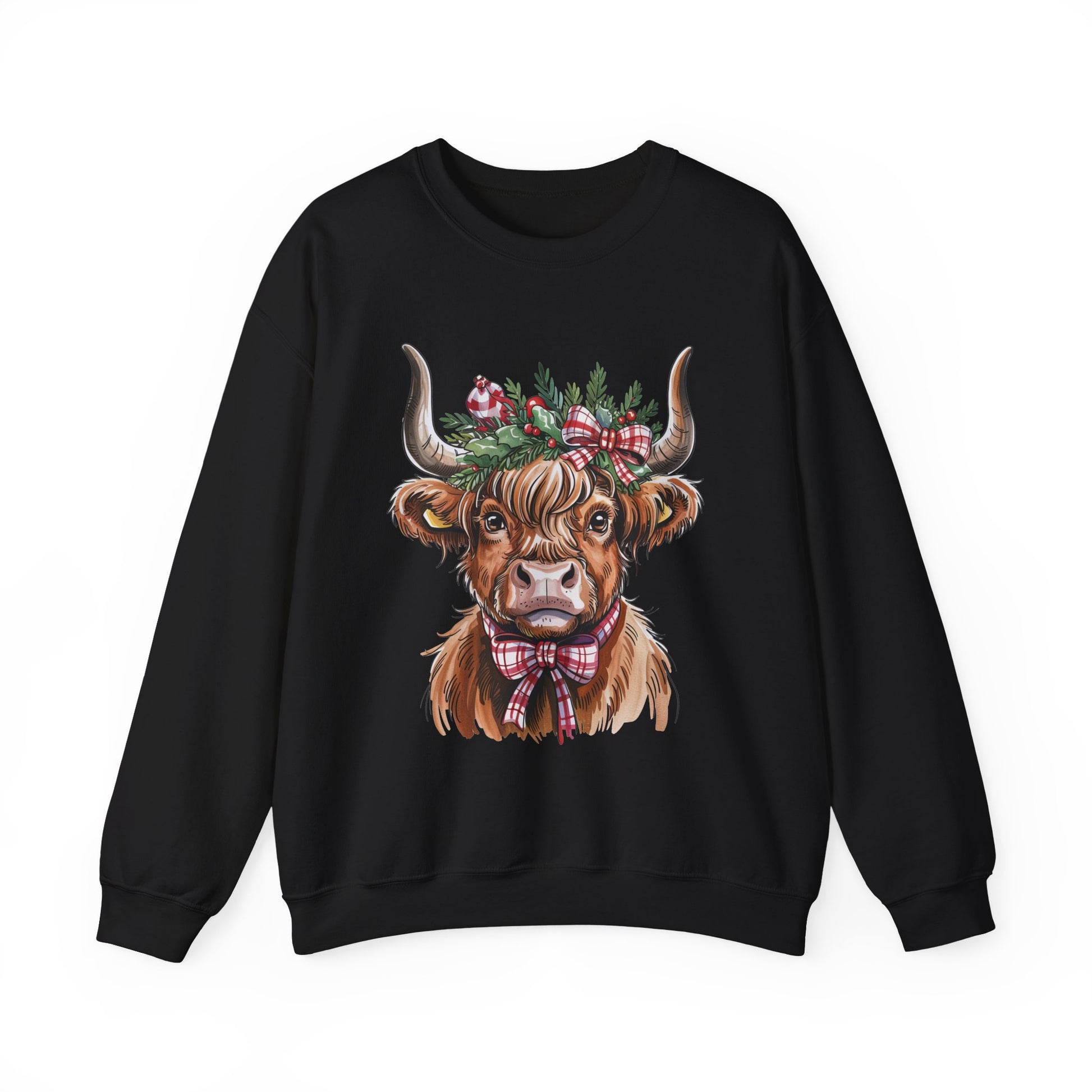 Festive Cow Christmas Crewneck Sweatshirt - Samberule