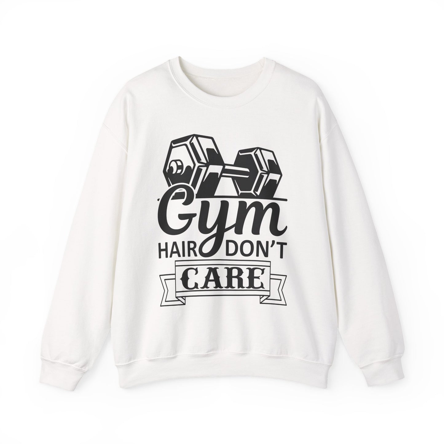 Gym Hair Don't Care Gym Crewneck Sweatshirt