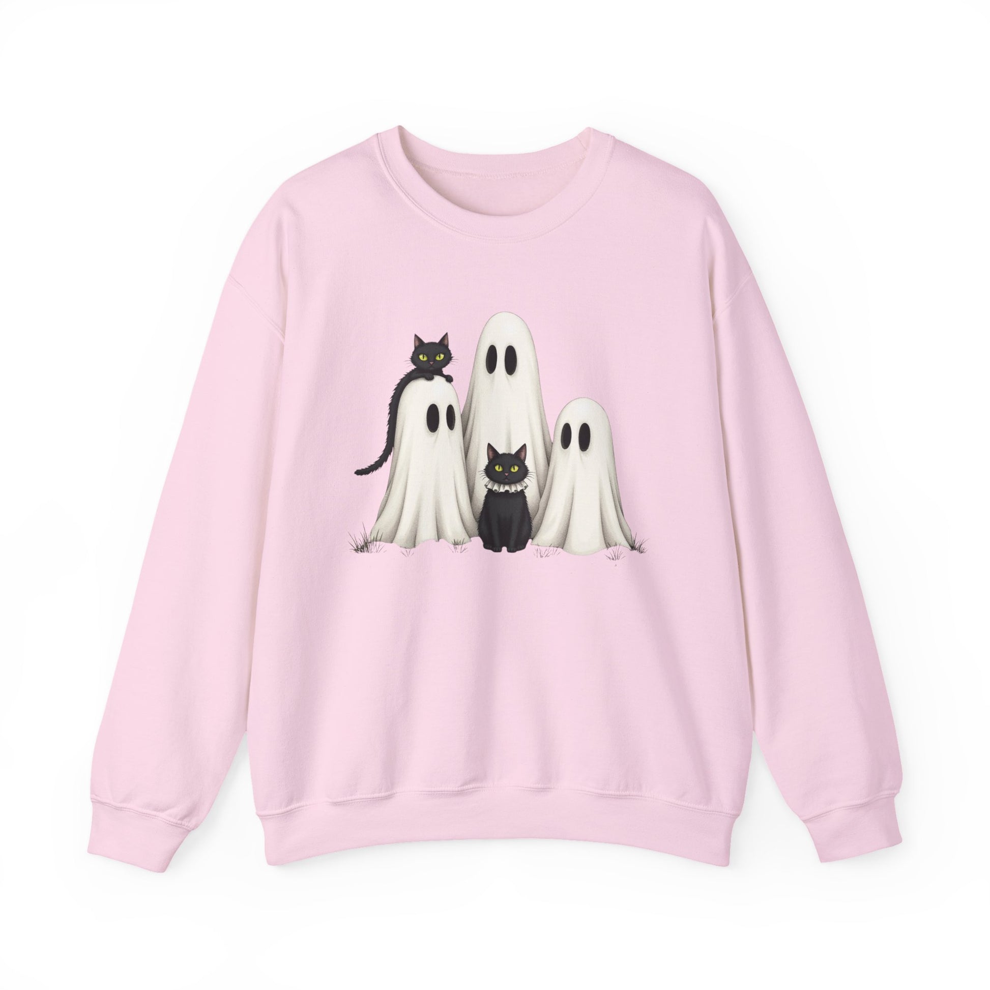 Ghostly Cats Halloween Crewneck Sweatshirt - Samberule