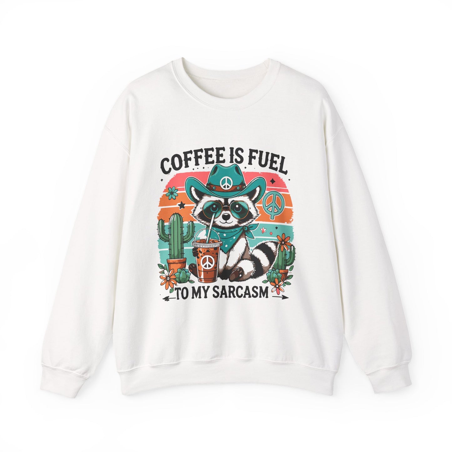 Coffee Is Fuel To My Sarcasm Crewneck Sweatshirt