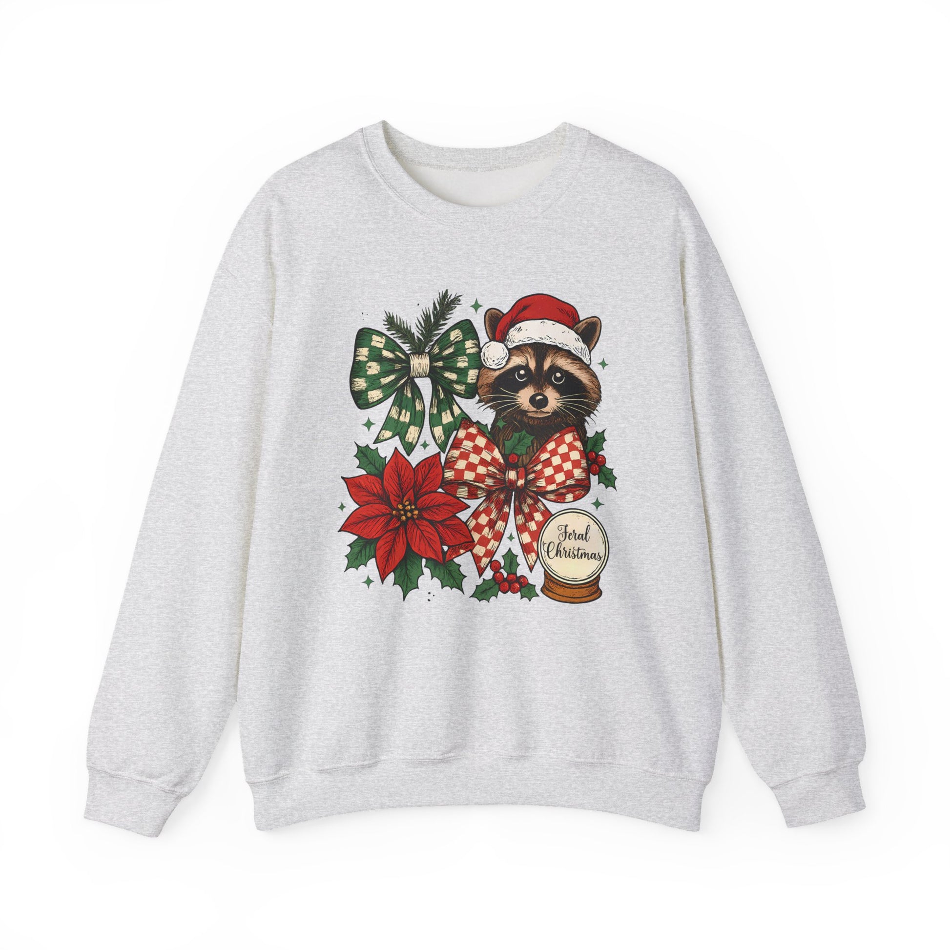 Festive Raccoon Christmas Crewneck Sweatshirt - Samberule