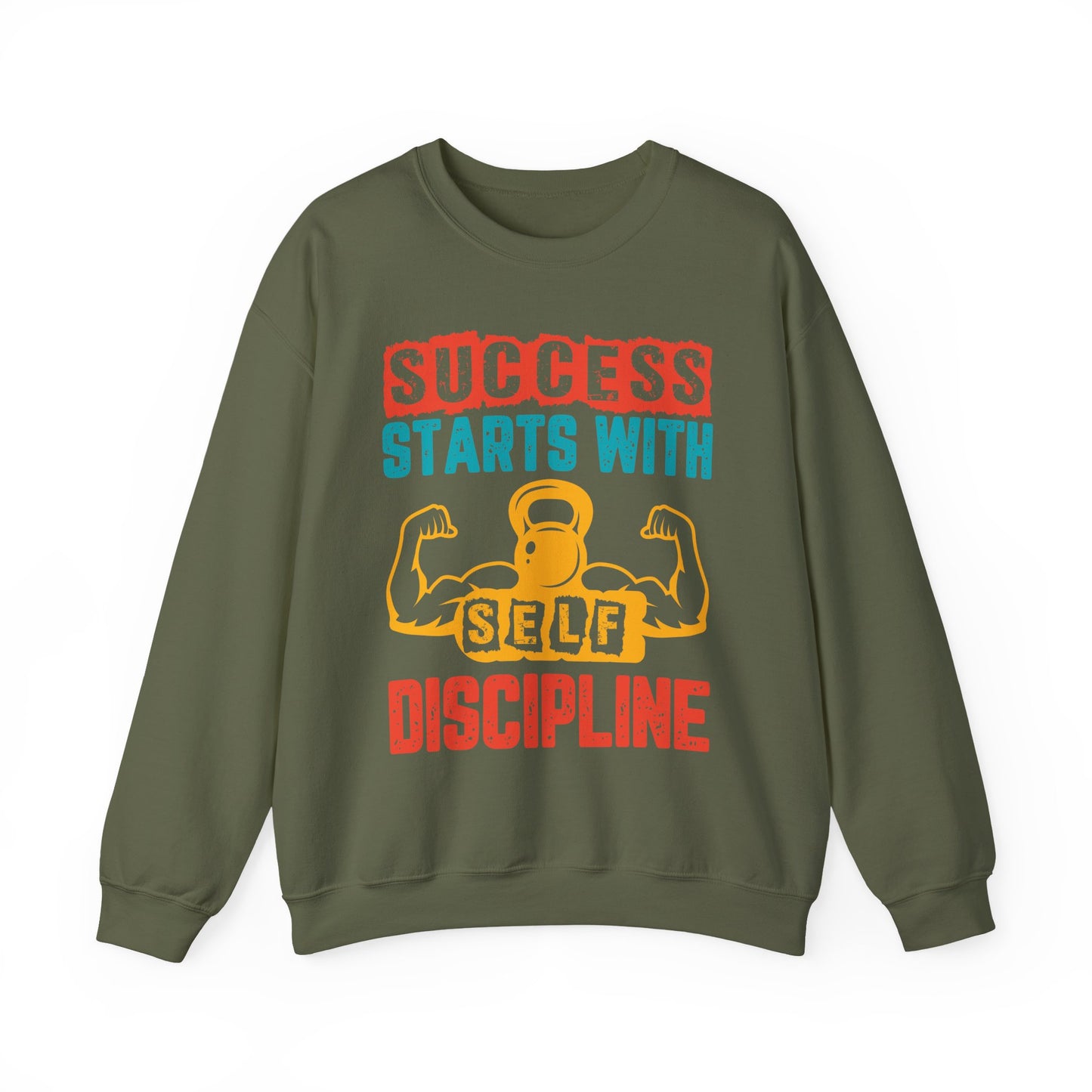 Success Starts With Self Discipline Gym Crewneck Sweatshirt