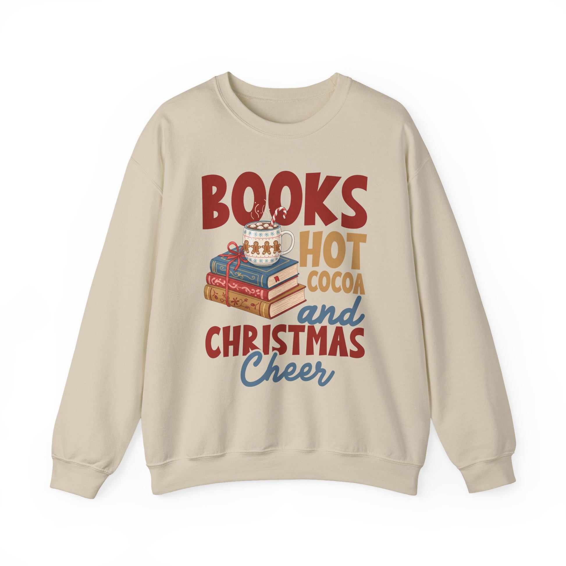 Books Hot Cocoa And Christmas Crewneck Sweatshirt - Samberule